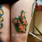 Фото тату улитка 28.07.2019 №047 - snail tattoo - tattoo-photo.ru