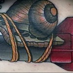 Фото тату улитка 28.07.2019 №074 - snail tattoo - tattoo-photo.ru