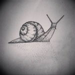 Фото тату улитка 28.07.2019 №076 - snail tattoo - tattoo-photo.ru