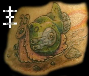 Фото тату улитка 28.07.2019 №081 - snail tattoo - tattoo-photo.ru