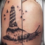 Фото тату улитка 28.07.2019 №087 - snail tattoo - tattoo-photo.ru
