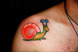 Фото тату улитка 28.07.2019 №099 - snail tattoo - tattoo-photo.ru