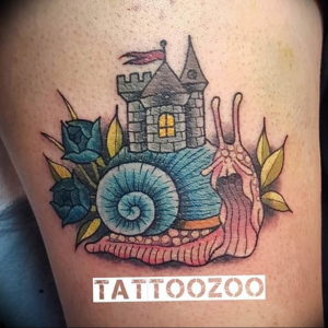 Фото тату улитка 28.07.2019 №136 - snail tattoo - tattoo-photo.ru