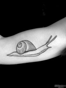 Фото тату улитка 28.07.2019 №137 - snail tattoo - tattoo-photo.ru