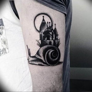 Фото тату улитка 28.07.2019 №161 - snail tattoo - tattoo-photo.ru