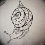 Фото тату улитка 28.07.2019 №175 - snail tattoo - tattoo-photo.ru