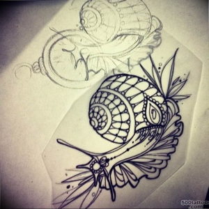 Фото тату улитка 28.07.2019 №184 - snail tattoo - tattoo-photo.ru