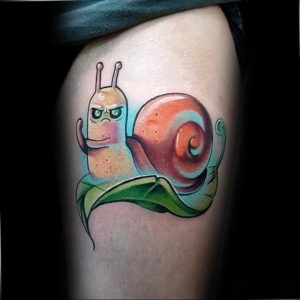 Фото тату улитка 28.07.2019 №185 - snail tattoo - tattoo-photo.ru