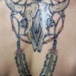 Фото тату череп козла 28.07.2019 №047 - goat skull tattoo - tattoo-photo.ru