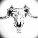 Фото тату череп козла 28.07.2019 №071 - goat skull tattoo - tattoo-photo.ru