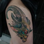 Фото тату череп козла 28.07.2019 №172 - goat skull tattoo - tattoo-photo.ru