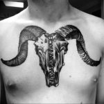 Фото тату череп козла 28.07.2019 №183 - goat skull tattoo - tattoo-photo.ru