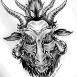 Фото тату череп козла 28.07.2019 №185 - goat skull tattoo - tattoo-photo.ru