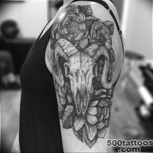 Фото тату череп козла 28.07.2019 №195 - goat skull tattoo - tattoo-photo.ru