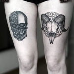 Фото тату череп козла 28.07.2019 №196 - goat skull tattoo - tattoo-photo.ru