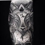 Фото тату череп козла 28.07.2019 №197 - goat skull tattoo - tattoo-photo.ru