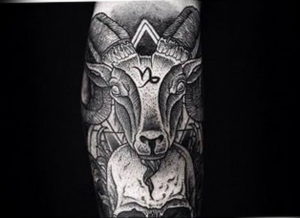 Фото тату череп козла 28.07.2019 №197 - goat skull tattoo - tattoo-photo.ru