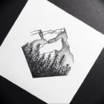 Фото эскиз тату горы 23.07.2019 №001 - sketch of a mountain tattoo - tattoo-photo.ru