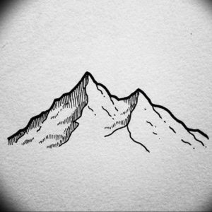 Фото эскиз тату горы 23.07.2019 №002 - sketch of a mountain tattoo - tattoo-photo.ru