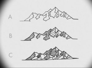 Фото эскиз тату горы 23.07.2019 №017 - sketch of a mountain tattoo - tattoo-photo.ru