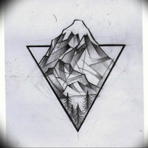 Фото эскиз тату горы 23.07.2019 №019 - sketch of a mountain tattoo - tattoo-photo.ru