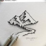 Фото эскиз тату горы 23.07.2019 №036 - sketch of a mountain tattoo - tattoo-photo.ru