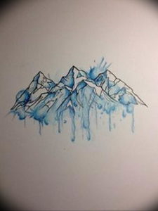 Фото эскиз тату горы 23.07.2019 №044 - sketch of a mountain tattoo - tattoo-photo.ru