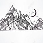 Фото эскиз тату горы 23.07.2019 №045 - sketch of a mountain tattoo - tattoo-photo.ru