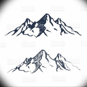 Фото эскиз тату горы 23.07.2019 №049 - sketch of a mountain tattoo - tattoo-photo.ru