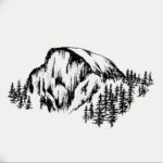 Фото эскиз тату горы 23.07.2019 №054 - sketch of a mountain tattoo - tattoo-photo.ru