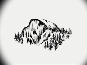 Фото эскиз тату горы 23.07.2019 №054 - sketch of a mountain tattoo - tattoo-photo.ru