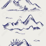 Фото эскиз тату горы 23.07.2019 №080 - sketch of a mountain tattoo - tattoo-photo.ru