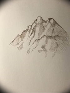 Фото эскиз тату горы 23.07.2019 №123 - sketch of a mountain tattoo - tattoo-photo.ru