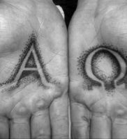 Фото альфа и омега тату 13.08.2019 №051 — alpha and omega tattoo — tattoo-photo.ru
