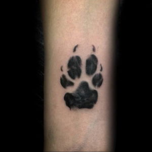 Фото тату лапка собаки 12.08.2019 №003 - dog paw tattoo - tattoo-photo.ru
