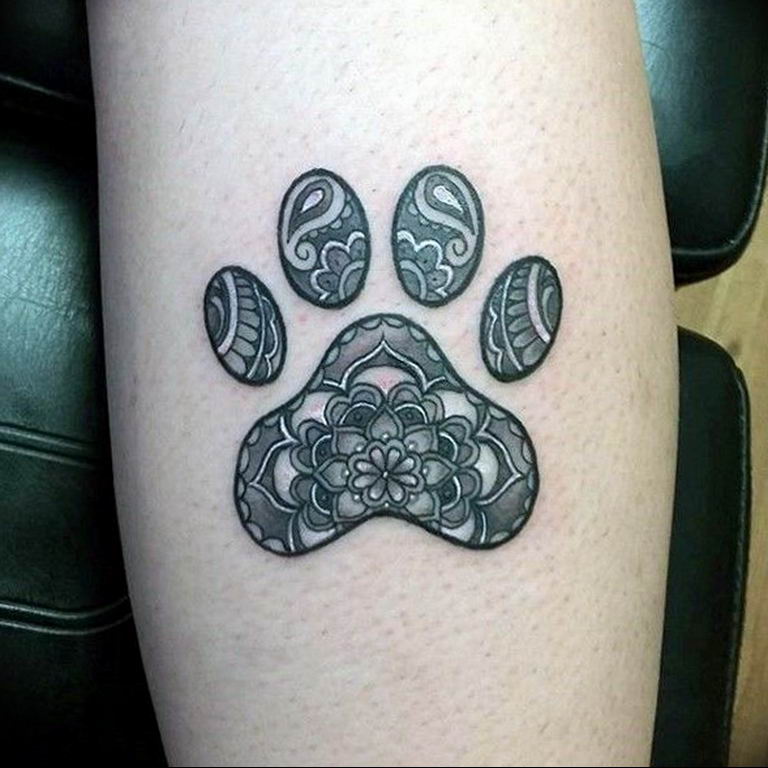 Фото тату лапка собаки 12.08.2019 № 013 - dog paw tattoo - tattoo-photo.ru.