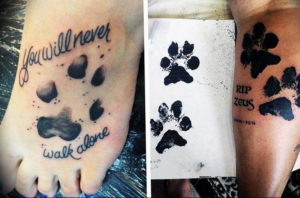 Фото тату лапка собаки 12.08.2019 №025 - dog paw tattoo - tattoo-photo.ru