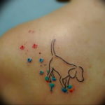 Фото тату лапка собаки 12.08.2019 №032 - dog paw tattoo - tattoo-photo.ru