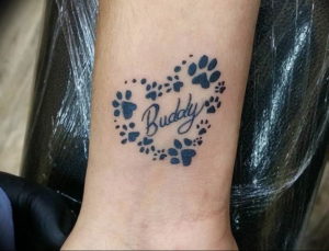 Фото тату лапка собаки 12.08.2019 №042 - dog paw tattoo - tattoo-photo.ru
