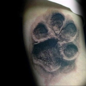 Фото тату лапка собаки 12.08.2019 №048 - dog paw tattoo - tattoo-photo.ru