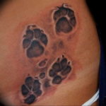 Фото тату лапка собаки 12.08.2019 №050 - dog paw tattoo - tattoo-photo.ru