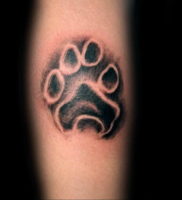 Фото тату лапка собаки 12.08.2019 №052 — dog paw tattoo — tattoo-photo.ru