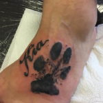Фото тату лапка собаки 12.08.2019 №061 - dog paw tattoo - tattoo-photo.ru