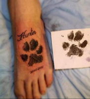 Фото тату лапка собаки 12.08.2019 №062 — dog paw tattoo — tattoo-photo.ru