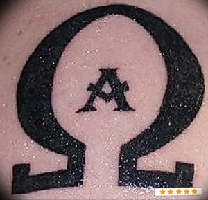 Фото пример альфа и омега тату 13.08.2019 №038 - tattoo alpha beta omeg - tattoo-photo.ru