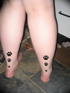 Фото тату кошачьи лапки 12.08.2019 №004 - cat legs tattoo - tattoo-photo.ru
