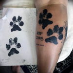 Фото тату лапка собаки 12.08.2019 №004 - dog paw tattoo - tattoo-photo.ru