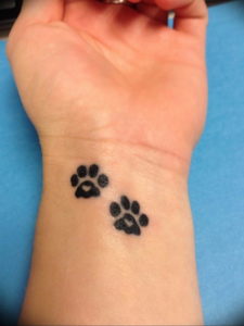 Фото тату лапка собаки 12.08.2019 №009 - dog paw tattoo - tattoo-photo.ru