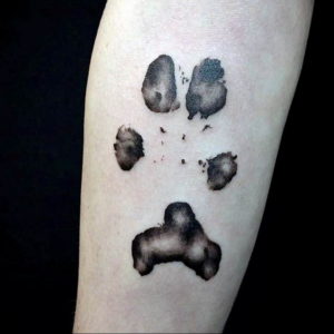 Фото тату лапка собаки 12.08.2019 №011 - dog paw tattoo - tattoo-photo.ru