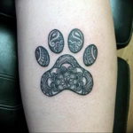 Фото тату лапка собаки 12.08.2019 №013 - dog paw tattoo - tattoo-photo.ru
